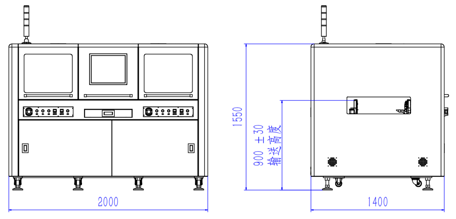 QH-1800點膠機(jī)尺寸圖